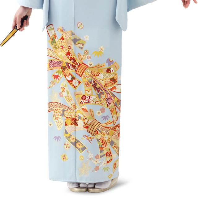 JAPAN STYLE レンタル 色留袖 フルセット ジャパンスタイル 薄青 水色